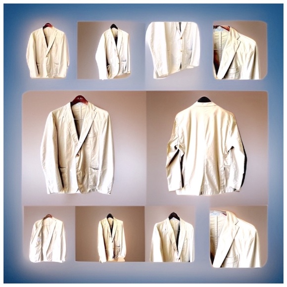 Boglioli Two-Button Deconstructed Sports Coat. Beige. XL - Picture 9 of 10